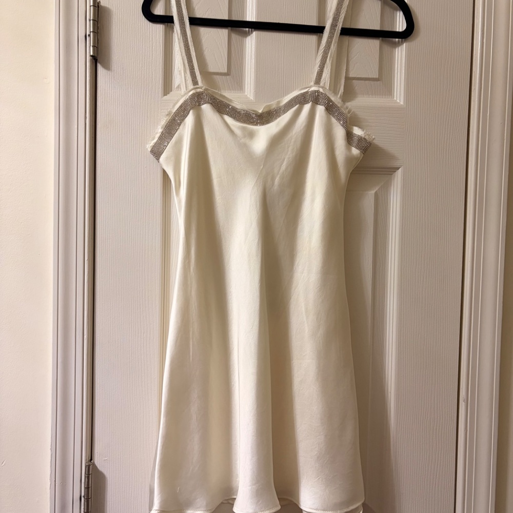 Zara White Satin Minidress - Picture 3 of 3